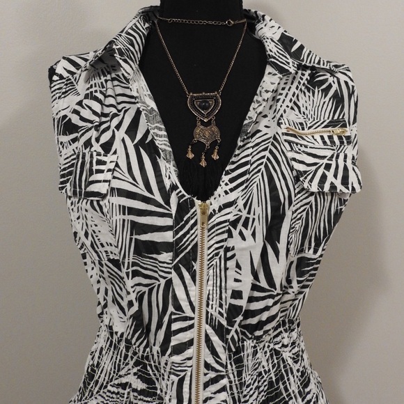 Palm Print Dress - Picture 1 of 4